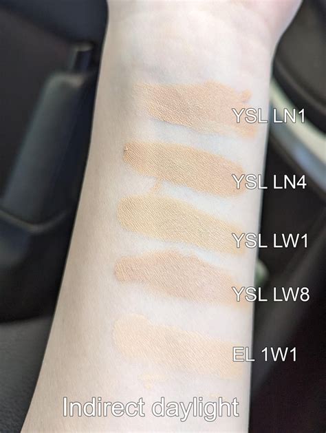 ysl all hours foundation shade comparison|ysl foundation shades explained.